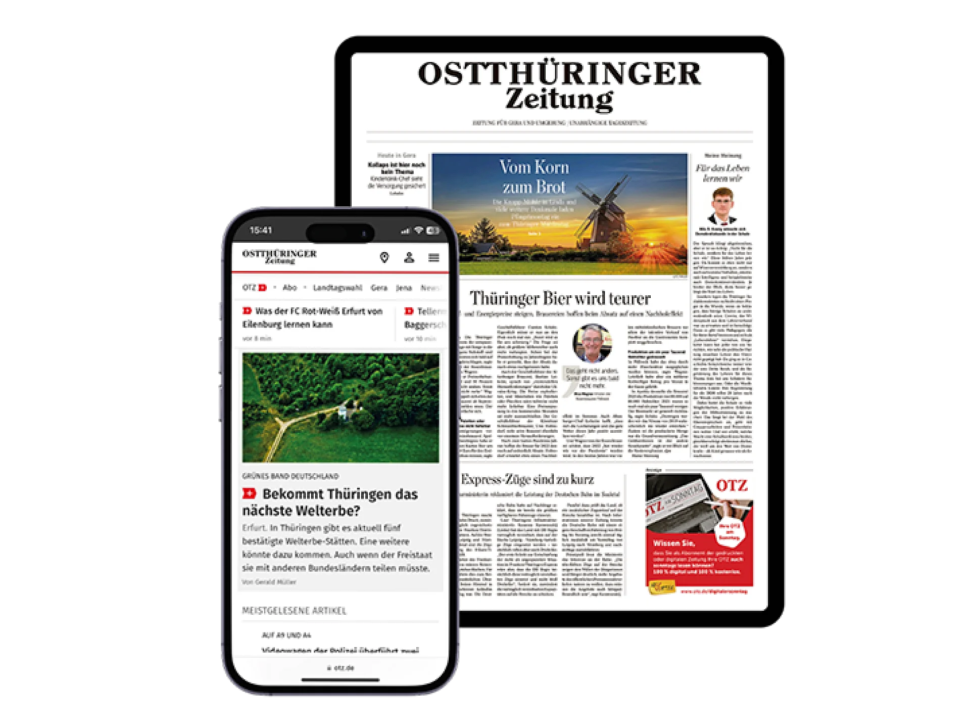 Aboangebot für Tageszeitung digital inklusive Willkommensprämie