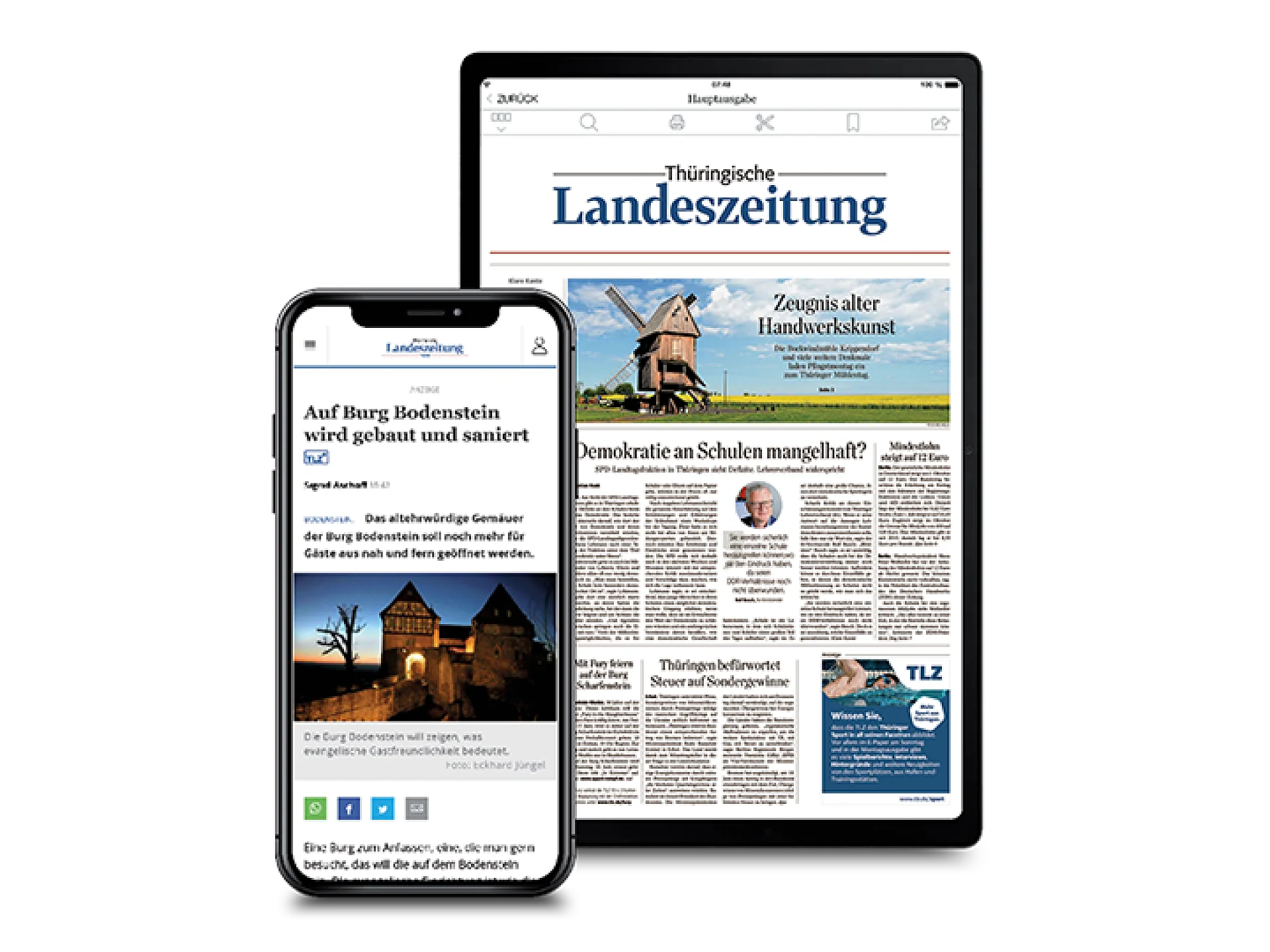Aboangebot für Tageszeitung digital inklusive Willkommensprämie