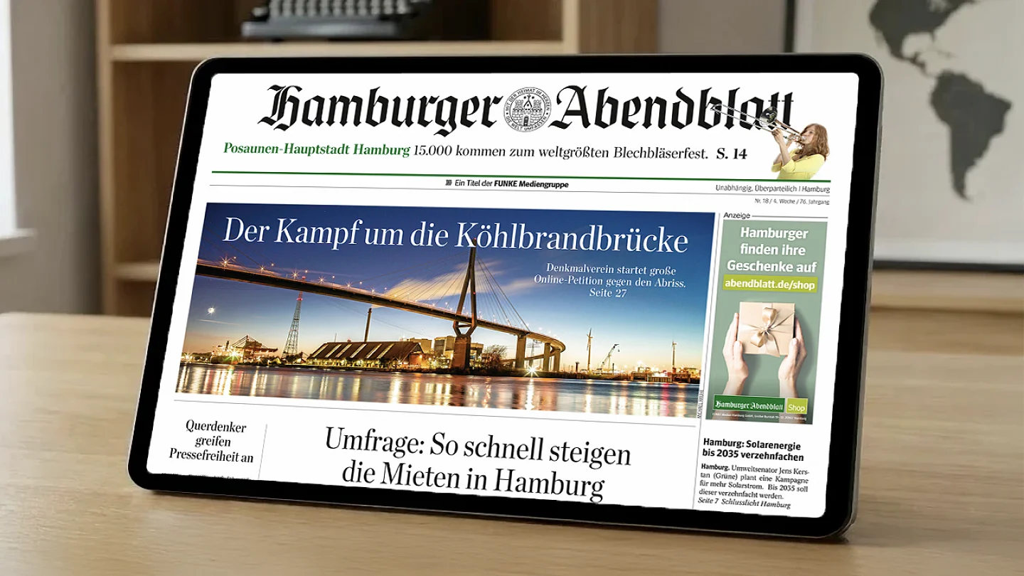 Titelseite der Westdeutschen Allgemeinen Zeitung mit Artikeln über Sport, Kultur und die Bergmanns-Ampel