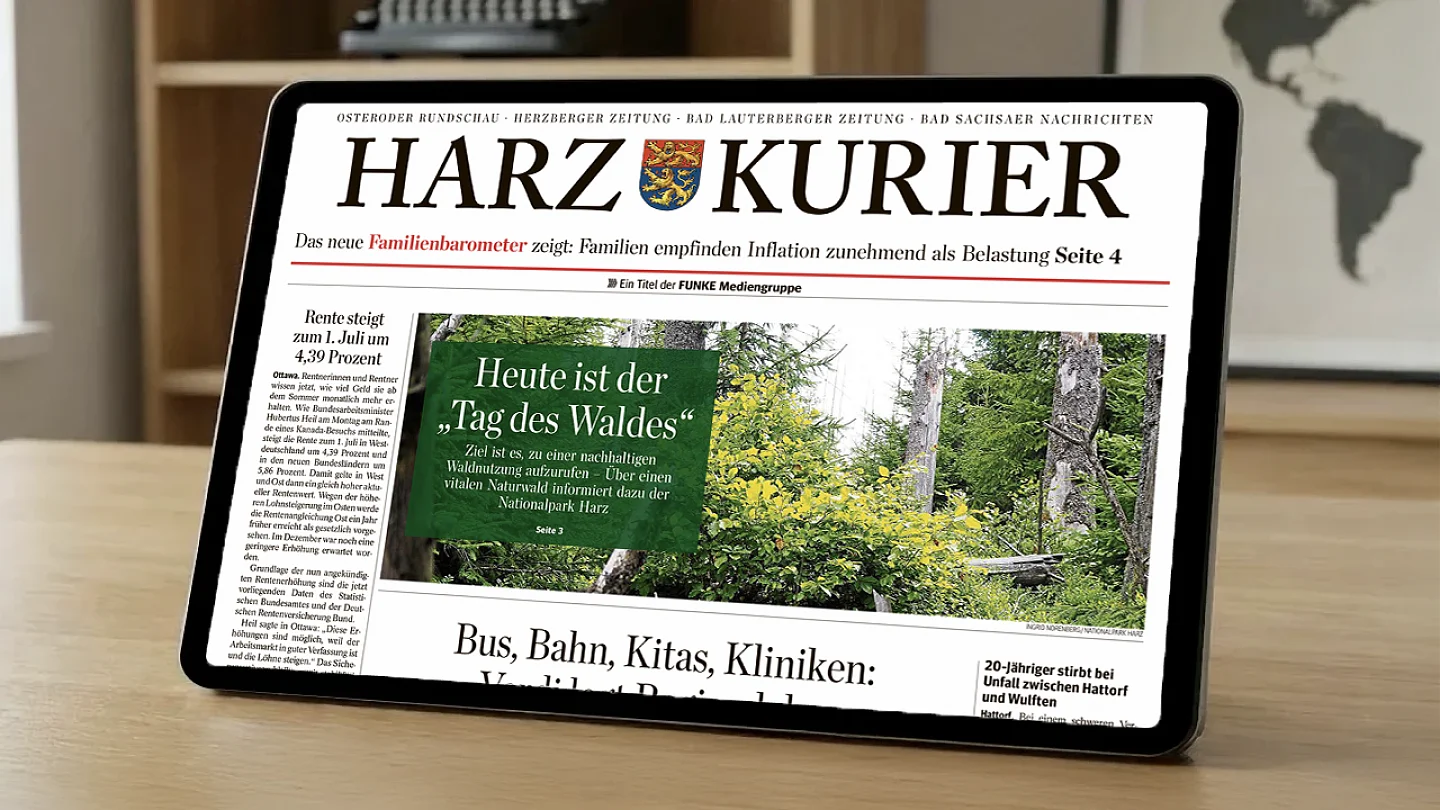 Titelseite der Westdeutschen Allgemeinen Zeitung mit Artikeln über Sport, Kultur und die Bergmanns-Ampel