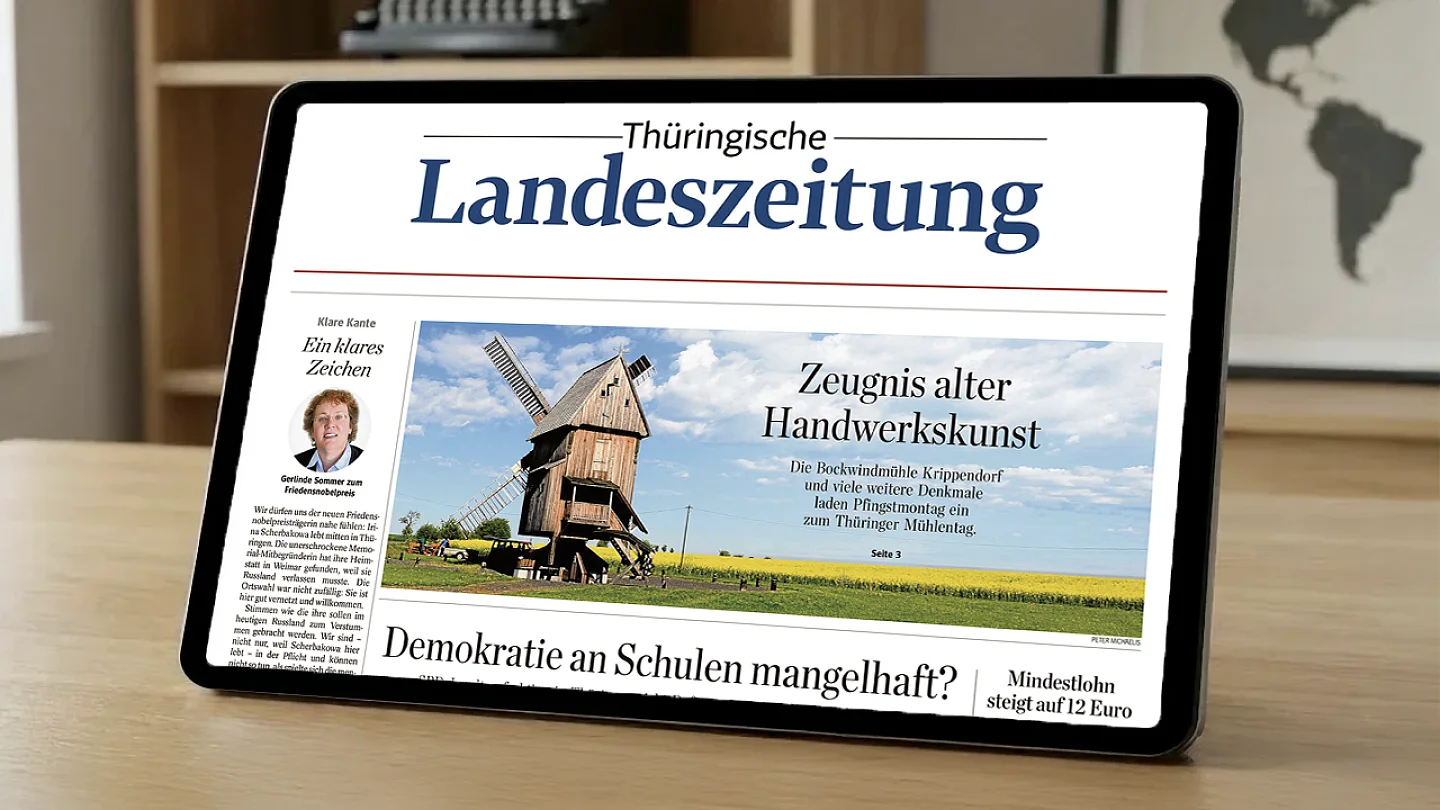 Titelseite der Westdeutschen Allgemeinen Zeitung mit Artikeln über Sport, Kultur und die Bergmanns-Ampel